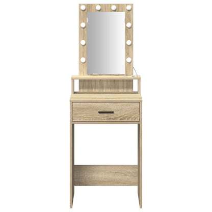 Kaptafel Met Led-Lampen - - Sonoma eiken 50 x 41 x 140 cm