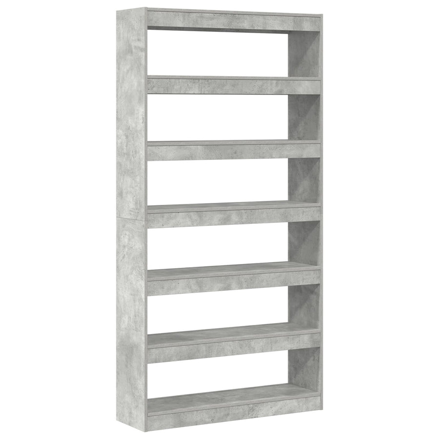 Boekenplank Grijs Bewerkt Hout 100 X 30 X 198 Cm Boekenplank