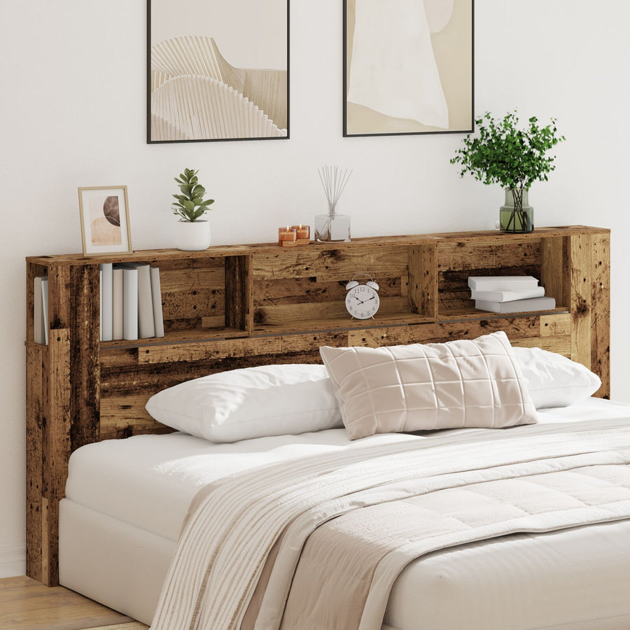 Hoofdeinde Kast Oud Hout 220X18,5X104,5 Cm