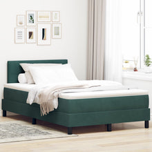 Boxspringbed Met Matras Donkergroen 120X200 Cm Velvet Blauw