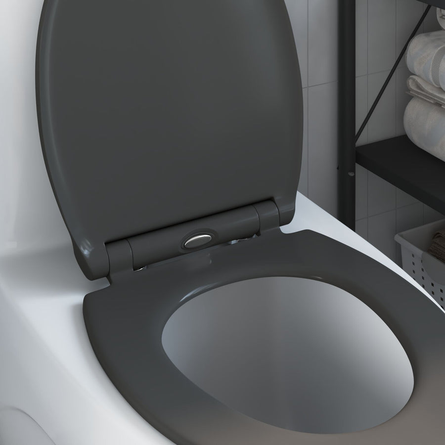 Quick Release Toiletbril Met Soft Close Duroplast Anthraciet