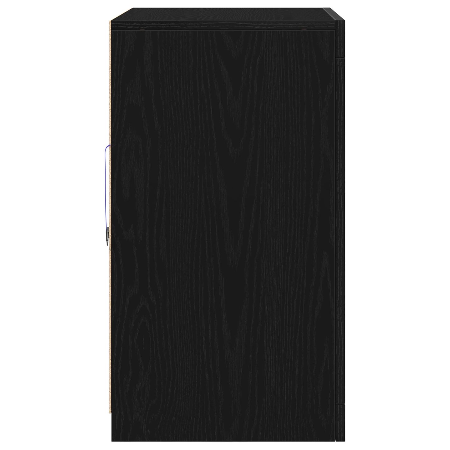 Tv-Meubel Met Led-Verlichting 41X37X67 Cm Zwart eiken