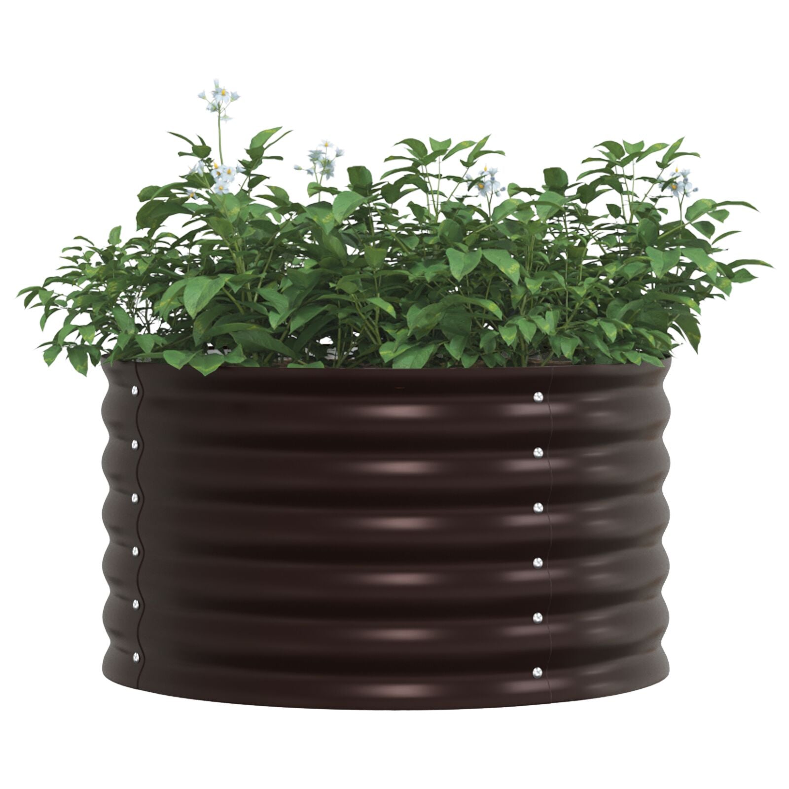 Tuin Raised Bed Gegalvaniseerd Staal 80 x 80 x 44 cm Bruin