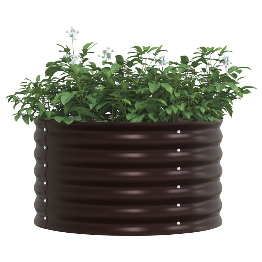 Tuin Raised Bed Gegalvaniseerd Staal 80 x 80 x 44 cm Bruin