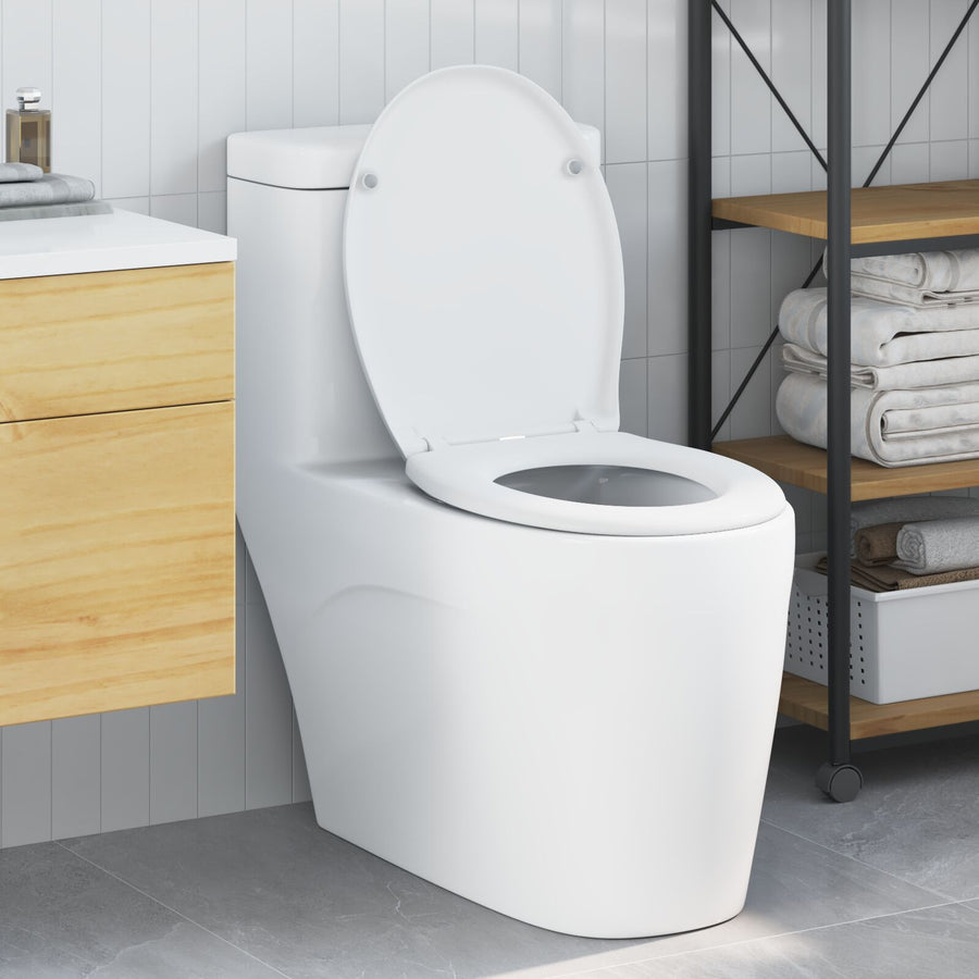 Snelontgrendelbaar Toiletzitje Met Soft Close Duroplast Wit