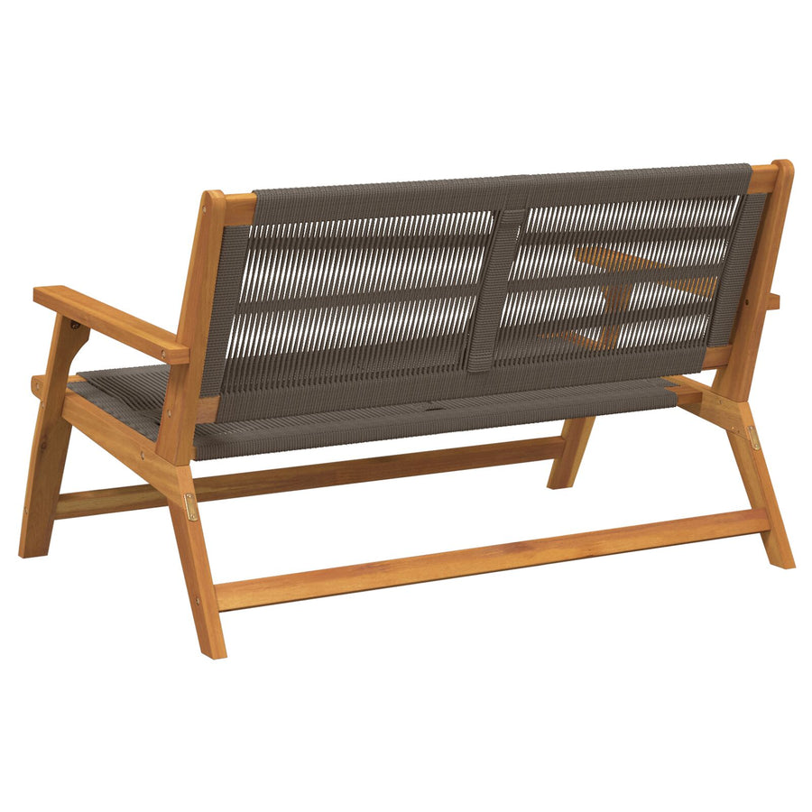 Tuin 76X122X73 Cm Massief Acaciahout Grijs Bank