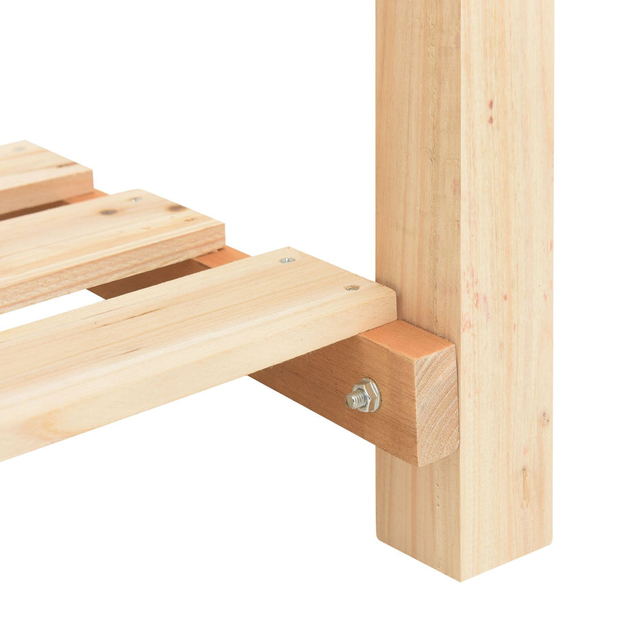 Tuinbak Met Rasters 161X43X76 Cm Massief Vurenhout 161.5 x 45 x 76.5 cm