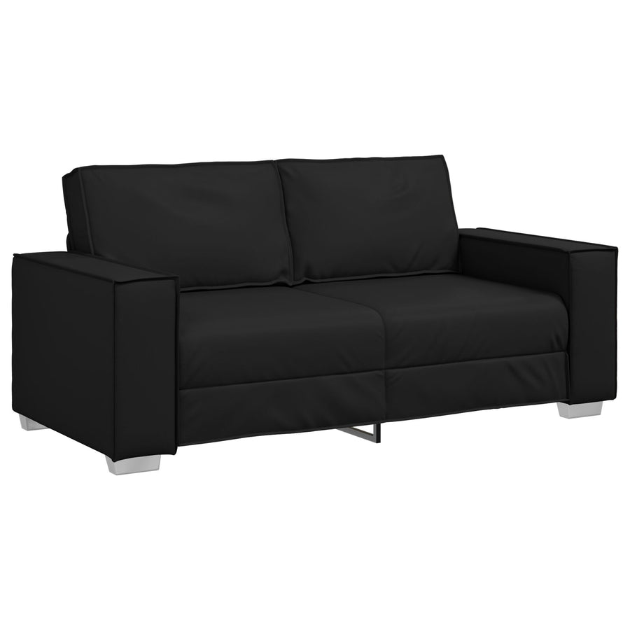 Love Seat Sofa Kunstleer Zwart 140 cm