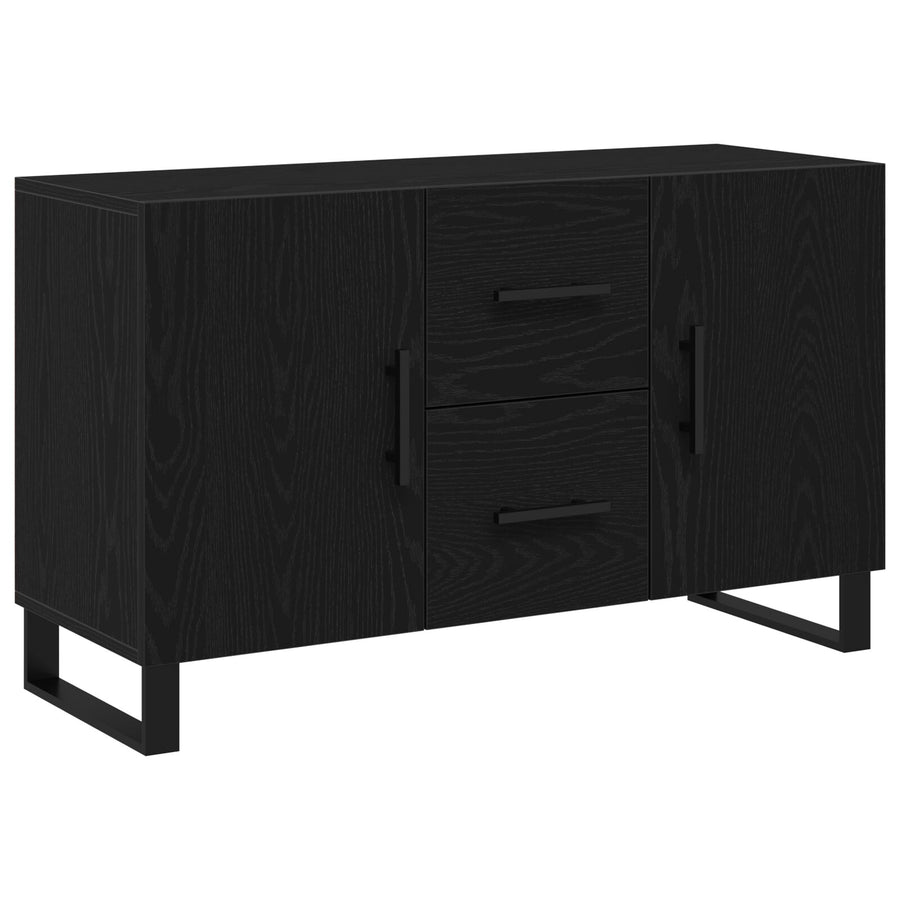 Dressoir Zwart Eiken 100X36X60 Cm Geengineerd Hout