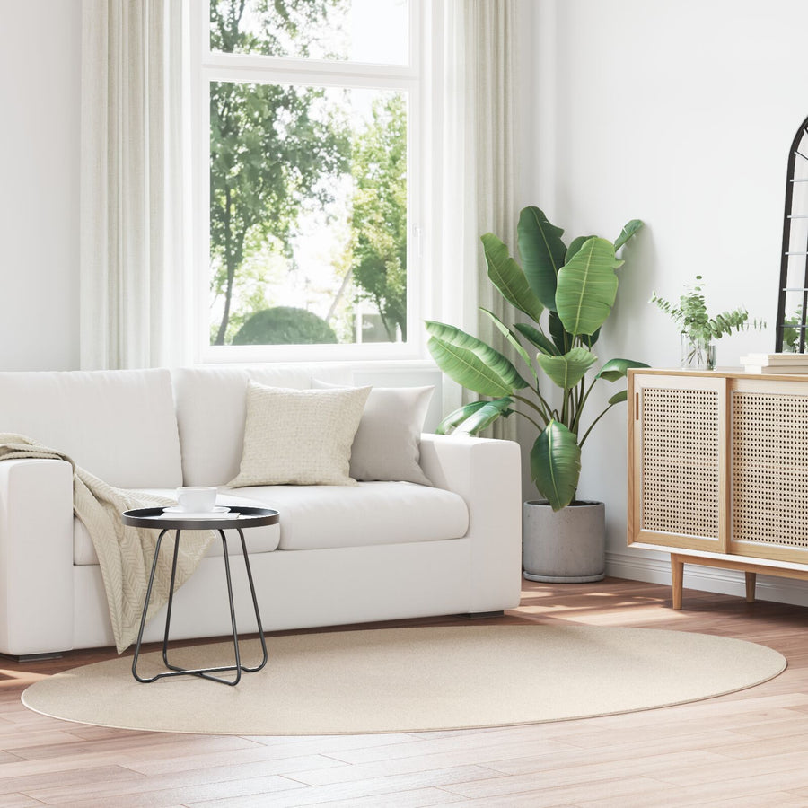 Tapijt 'Huarte' Ovaal Beige 160 x 230 cm
