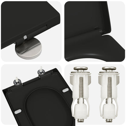 Toiletbril Met Snelle Release En Zachte Sluiting Duroplast Zwart