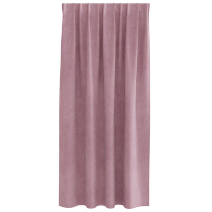 Blackout Gordijnen Met Topband 2 Stuks Fluweel Donkerroze 140 x 175 cm met ingenaaide tape