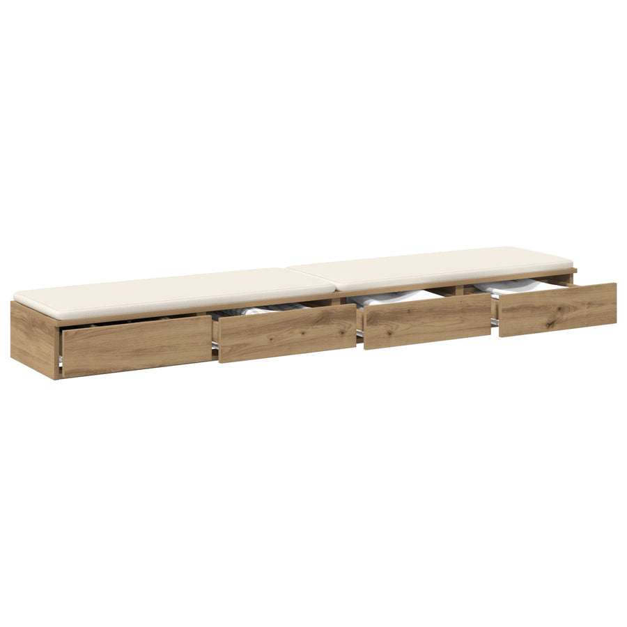 Bed Lades Engineered Hout Artisan eiken 200 x 36.5 x 16.5 cm