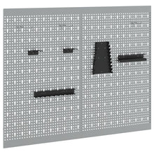 Pegboards 2 Pack Met 8 Accessoires, Grijs, 50X Staal 80 cm