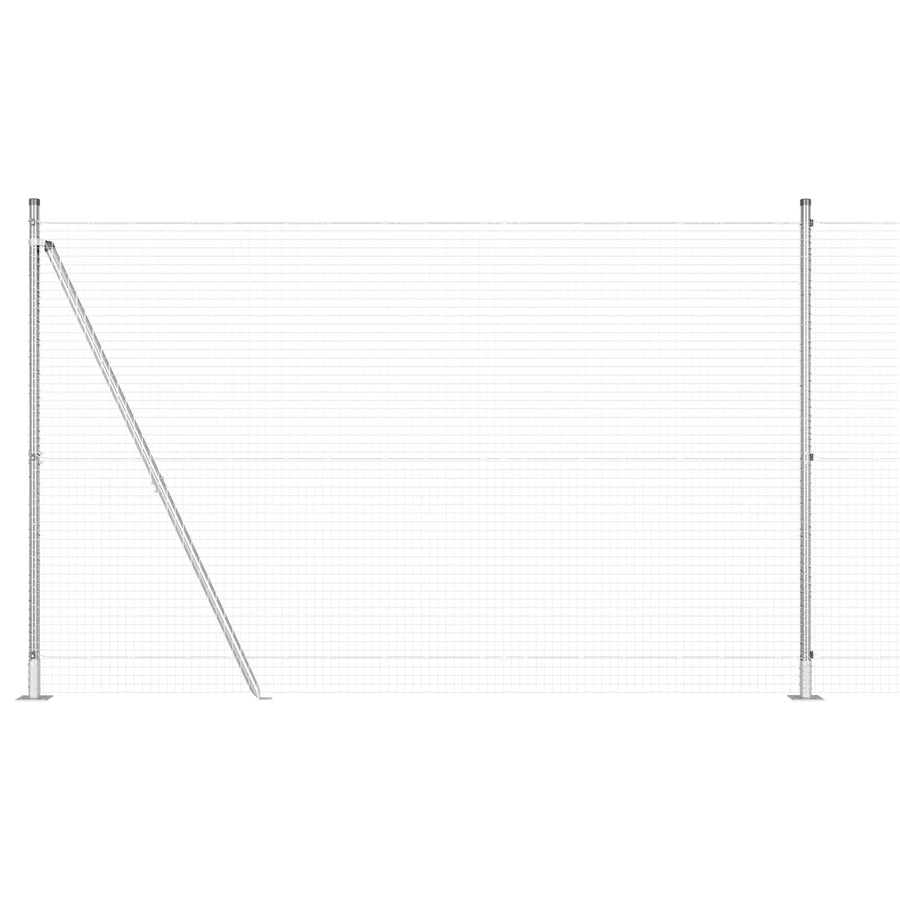 Gegoten Draad Omheining Met 13 Flanged Posts 1.6X25 M Gegalvaniseerd Staal Gegalvaniseerd Staal