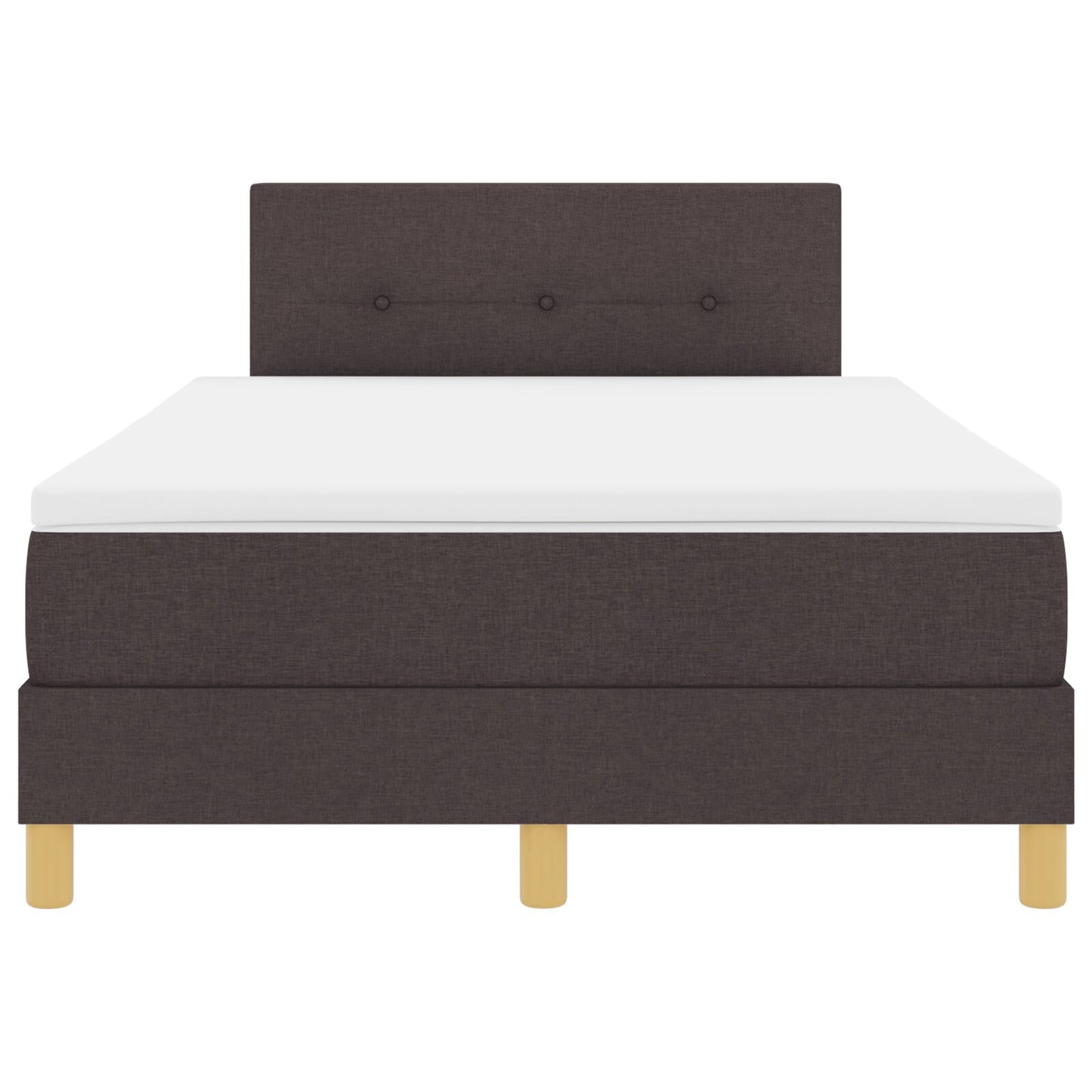 Boxspringbed Met Matras Stof Donkerbruin 120 x 200 cm Knopen met knopen