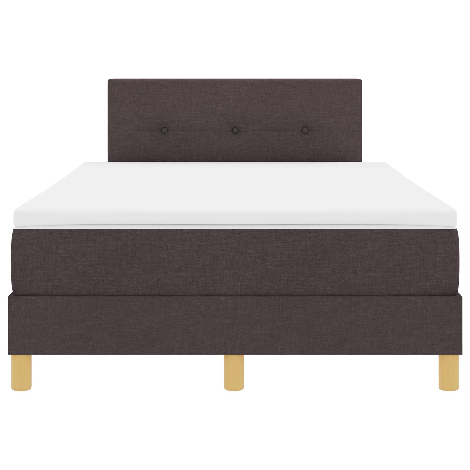 Boxspringbed Met Matras Stof Donkerbruin 120 x 200 cm Knopen met knopen