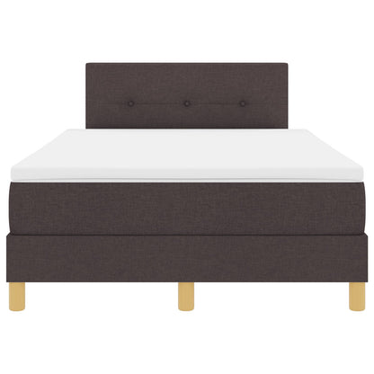 Boxspringbed Met Matras Stof Donkerbruin 120 x 200 cm Knopen met knopen