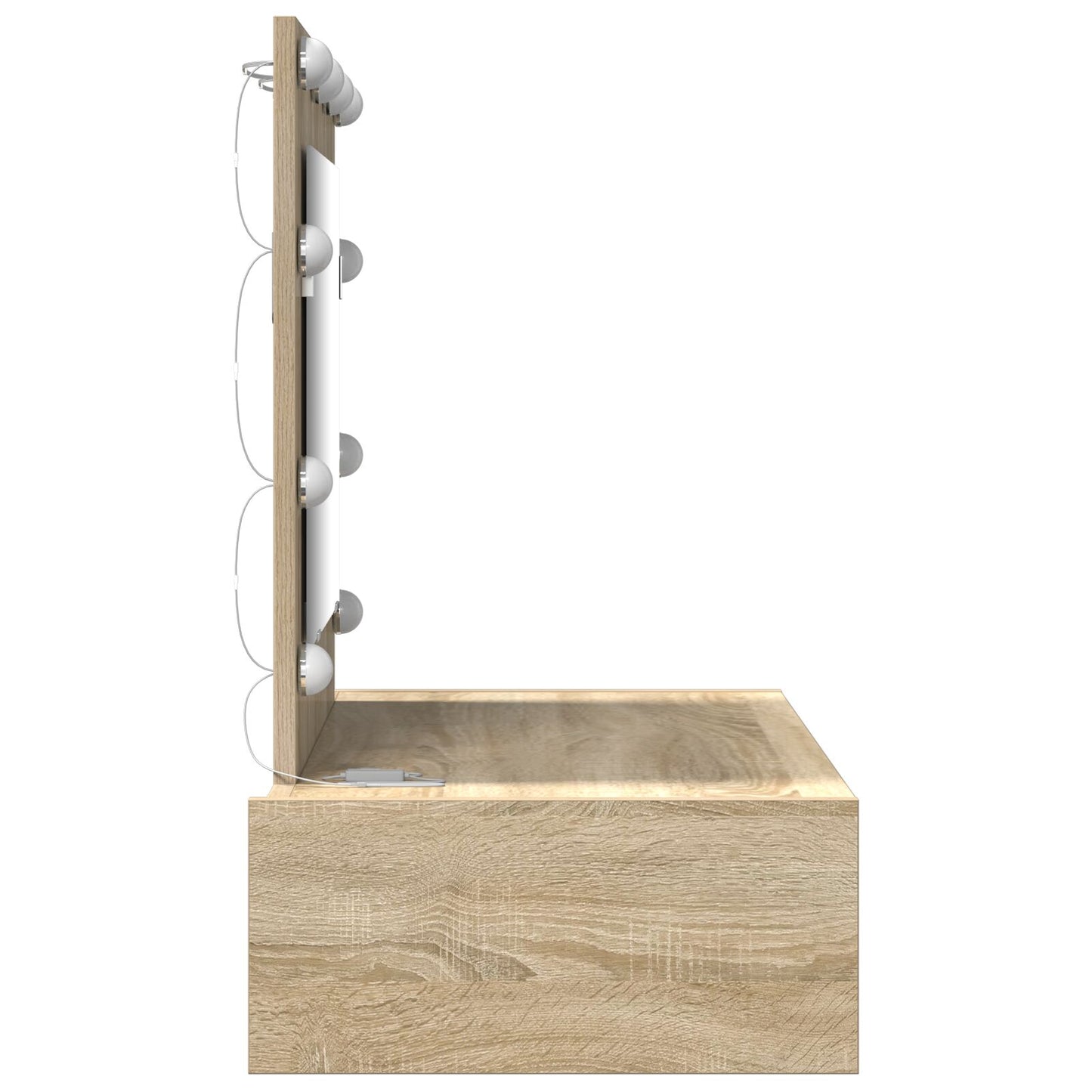 Wandkaptafel Verlichting 83 x 40 x 70 cm Sonoma eiken met LED