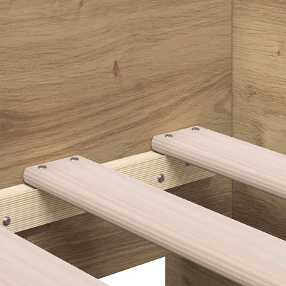 Logeerbed Artisan Eiken Bewerkt Hout 90 X 200 Cm Duurzaam
