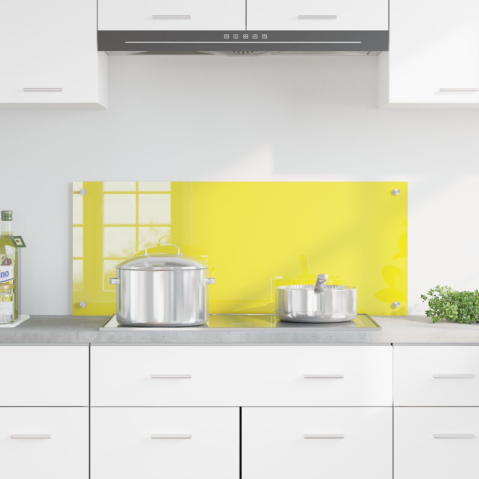 Keuken Achterwand 100X40X0.6 Cm Geharde Glas Geel 100 x 40 cm