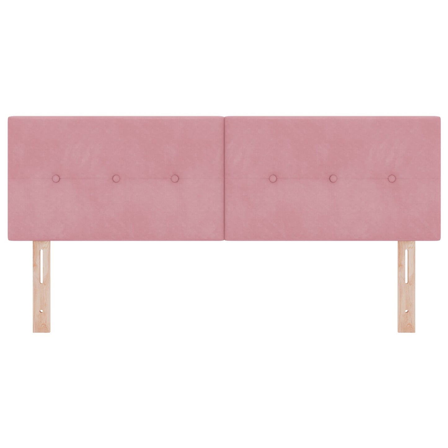 Hoofdbord Met Knopen Gequilt Fluweel Roze 140 cm Lage hoofdbord
