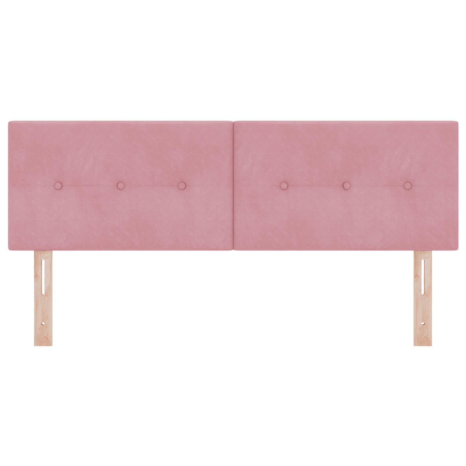 Hoofdbord Met Knopen Gequilt Fluweel Roze 140 cm Lage hoofdbord