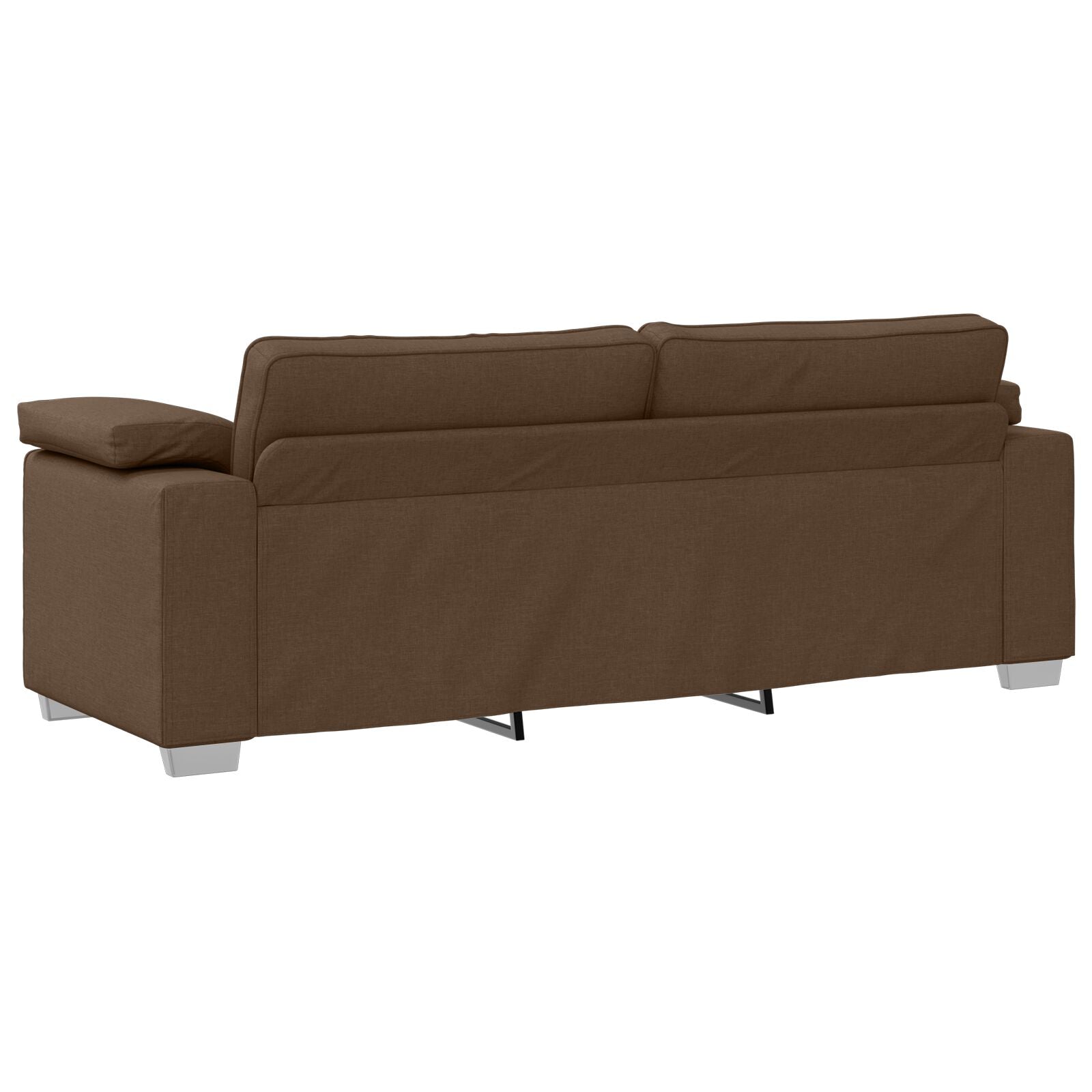 2 Delige Bankset Met Kussens Bruine Stof