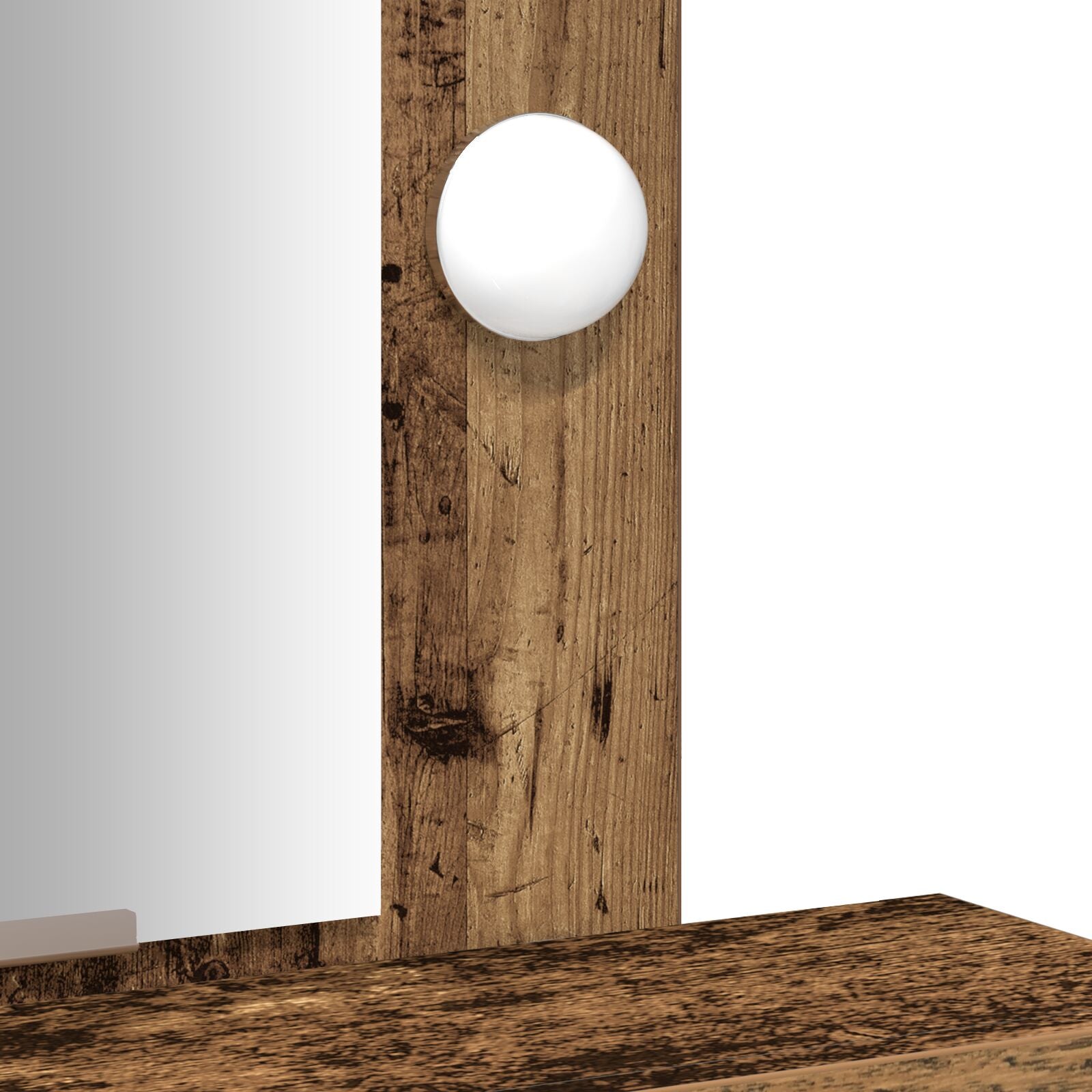 Kaptafel Met Led-Verlichting Oud hout 50 x 41 x 140 cm