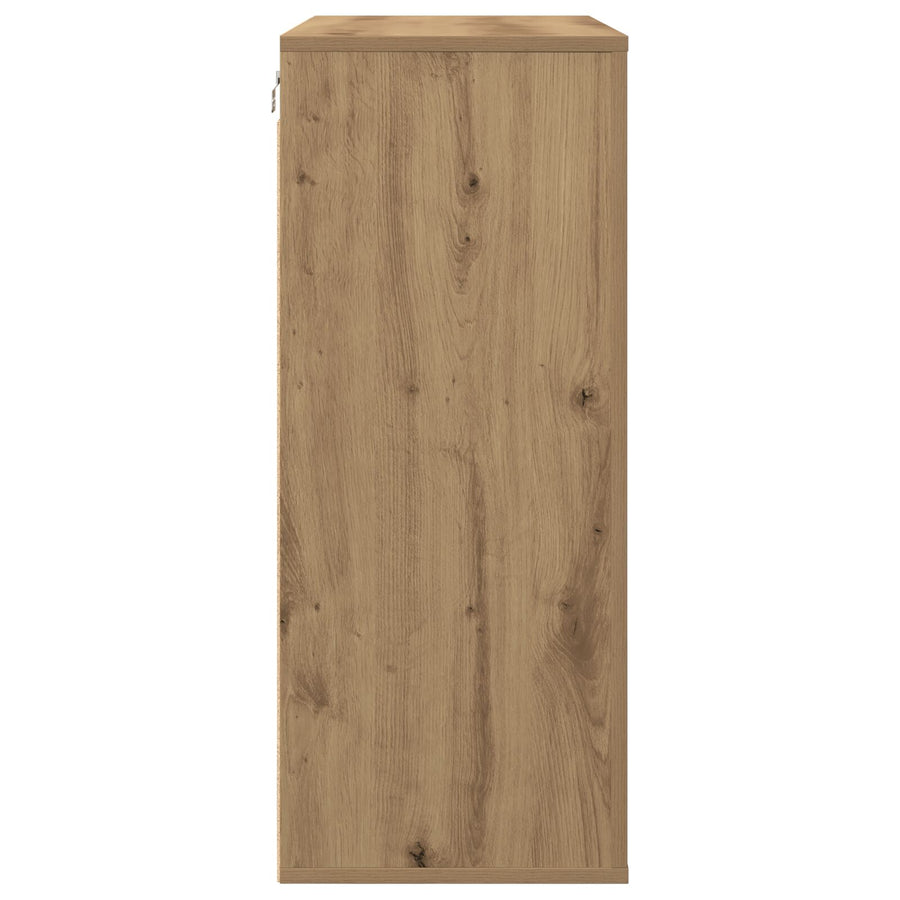 Wandkast 80X33X80 Cm Spaanplaat Artisan eiken