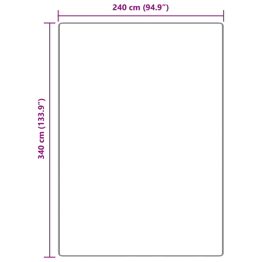 Shaggy Vloerkleed Met Latex Onderlaag Grijs 240 x 340 cm