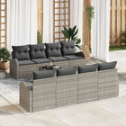Garden Sofa Set Light Grey 55 x 55 x 37 cm poly rattan