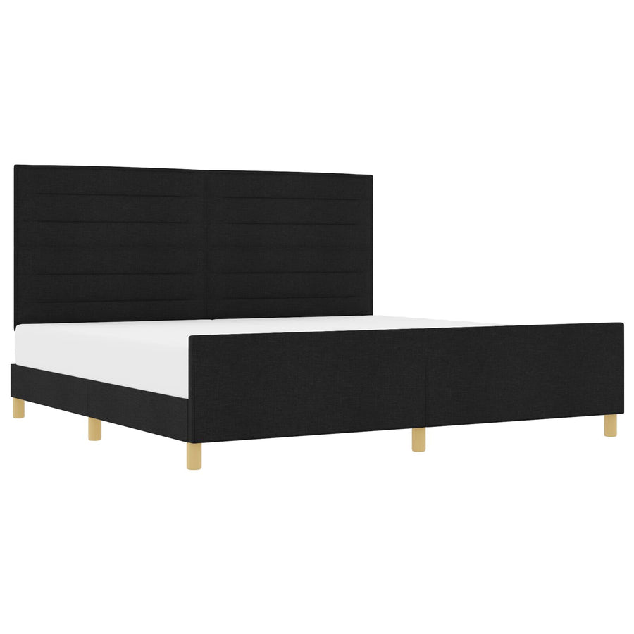 Zwarte Stoffen Bedombouw 200X200 Cm Crème
