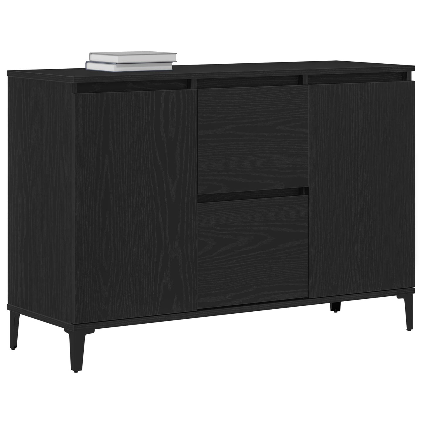 Dressoir Zwart Eiken 104X35X70 Cm Gegarandeerd Hout