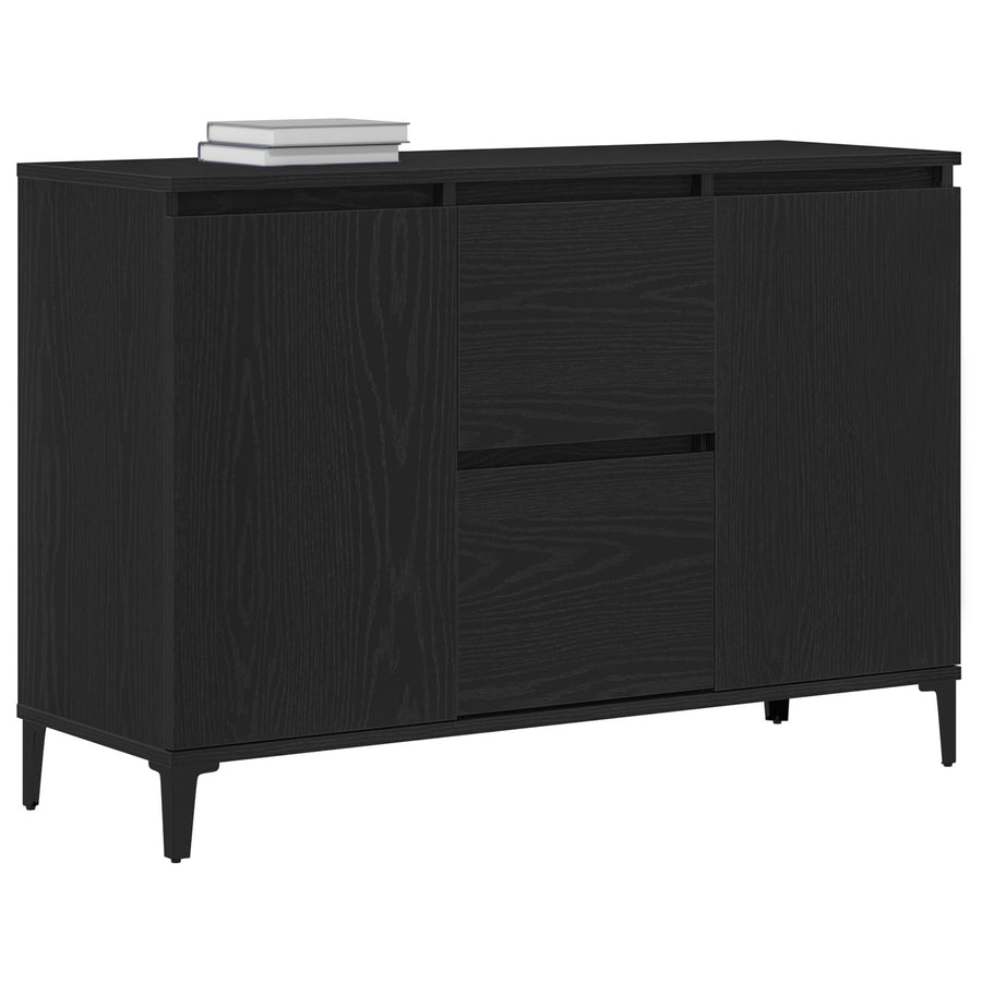Dressoir Zwart Eiken 104X35X70 Cm Gegarandeerd Hout