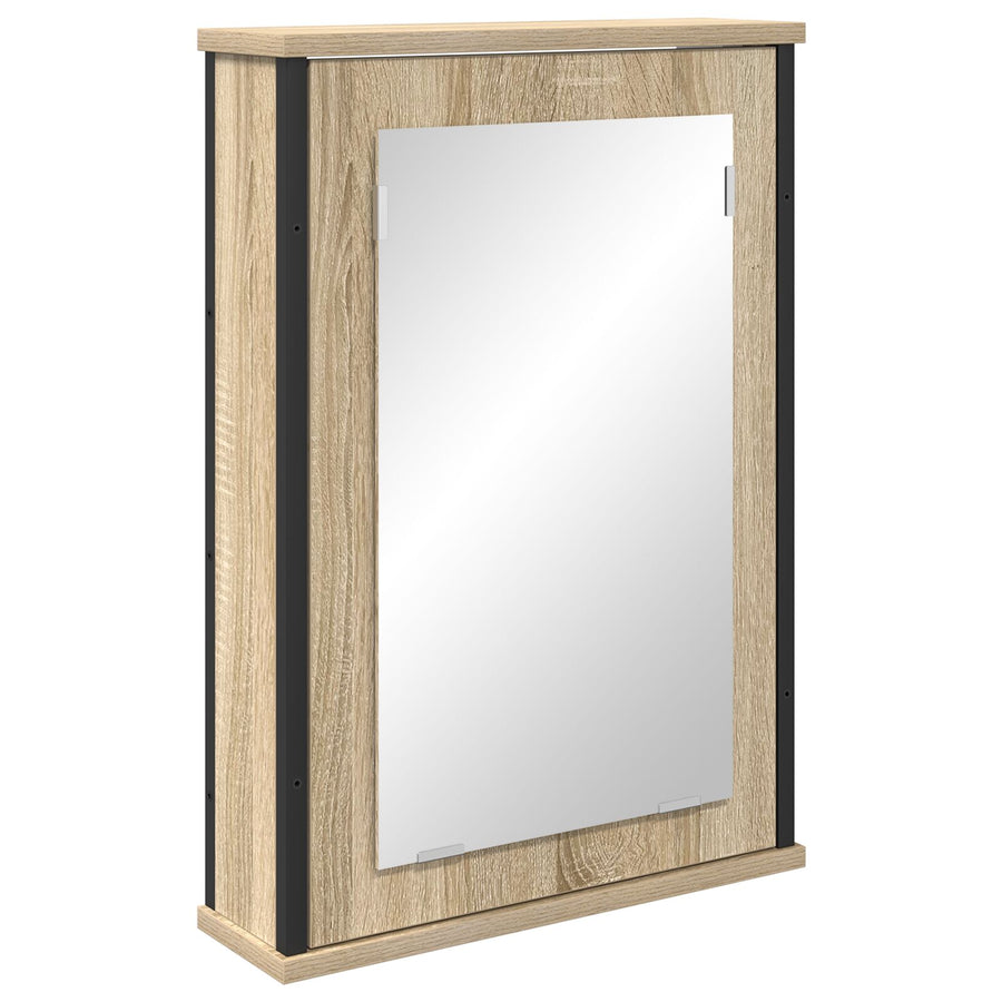 Spiegelkast Natuurlijke Eik Spaanplaat, Glas, Metaal Medium
