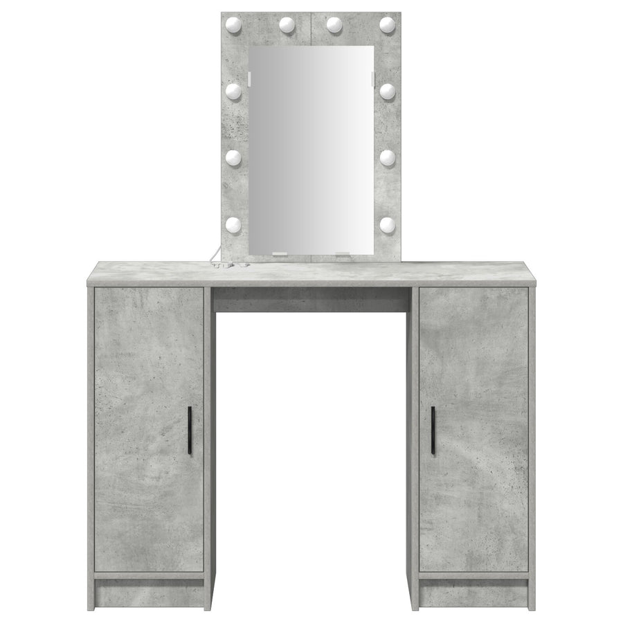 Kaptafel Met Led Verlichting Betonnen Grijs 102X33X135 Cm Beton grijs
