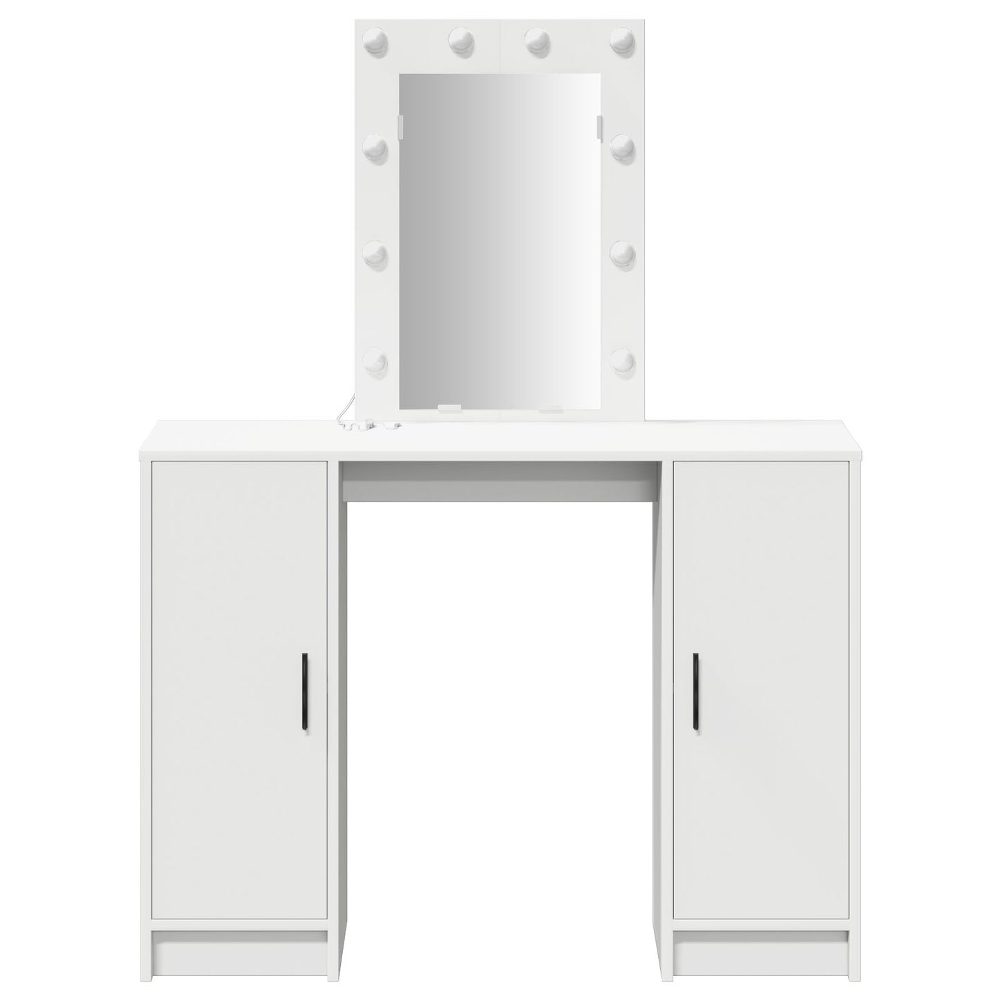 Kaptafel Met Led-Lampen 102X33X135 Cm Wit