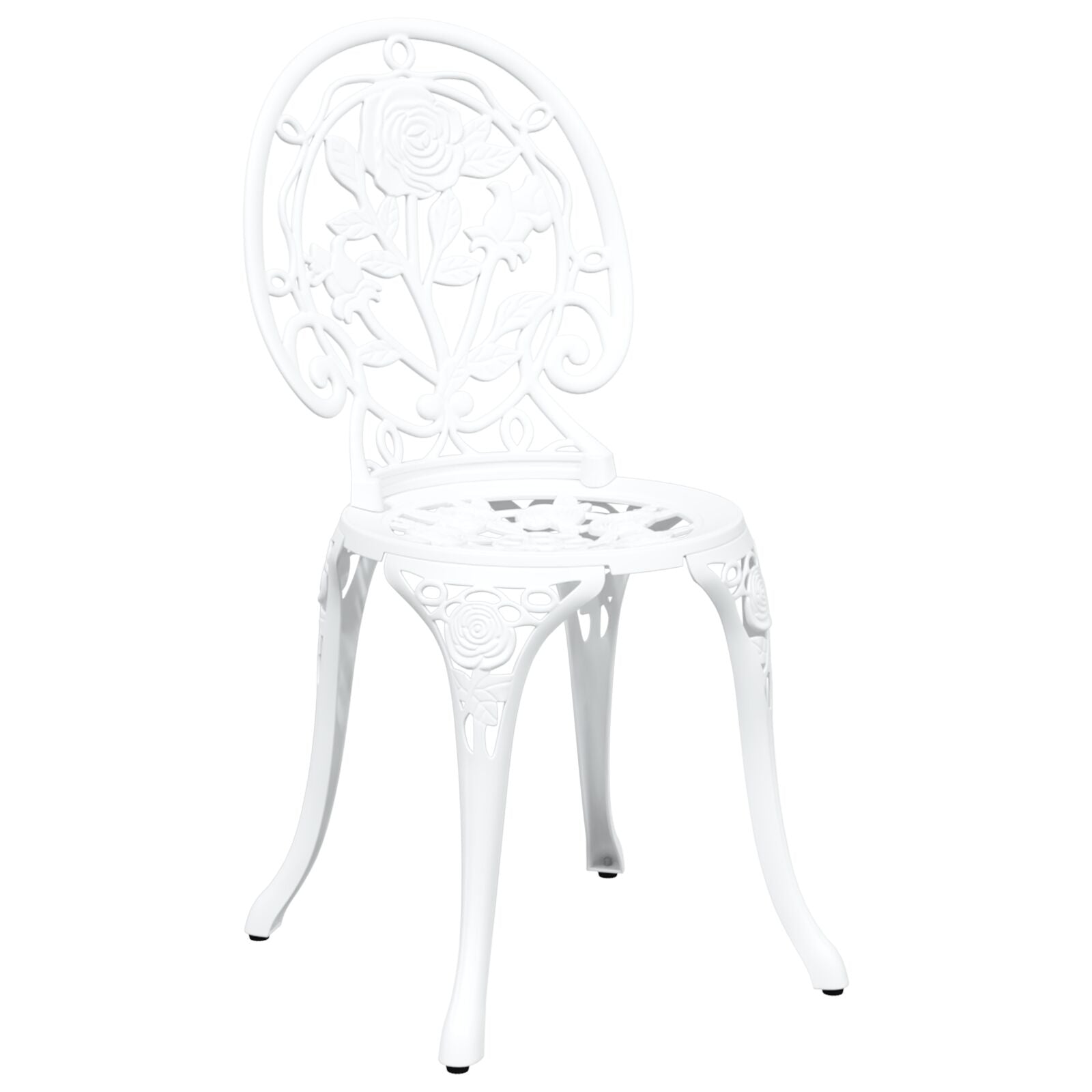 3-Delig Tuin Bistro Set Te Gietaluminium Wit