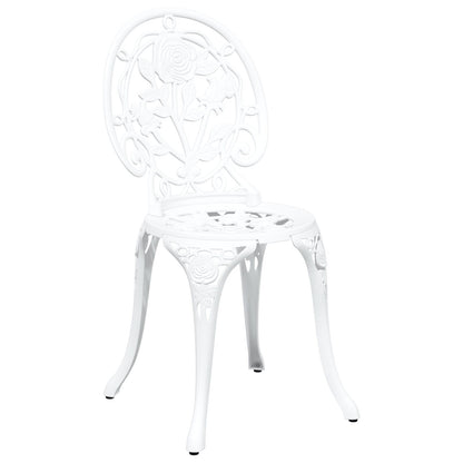 3-Delig Tuin Bistro Set Te Gietaluminium Wit