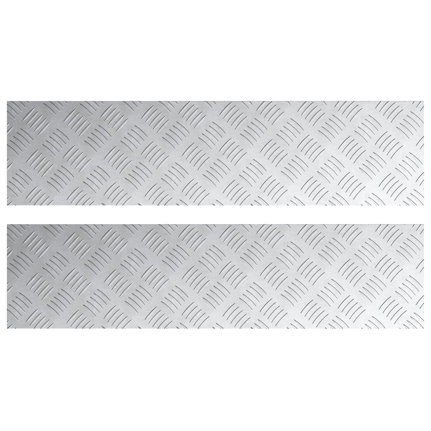 Aluminium Checkerplaten 2 Stuks Anti-Slip 80X20 Cm 80 x 20 x 0.3 cm Rechthoekig