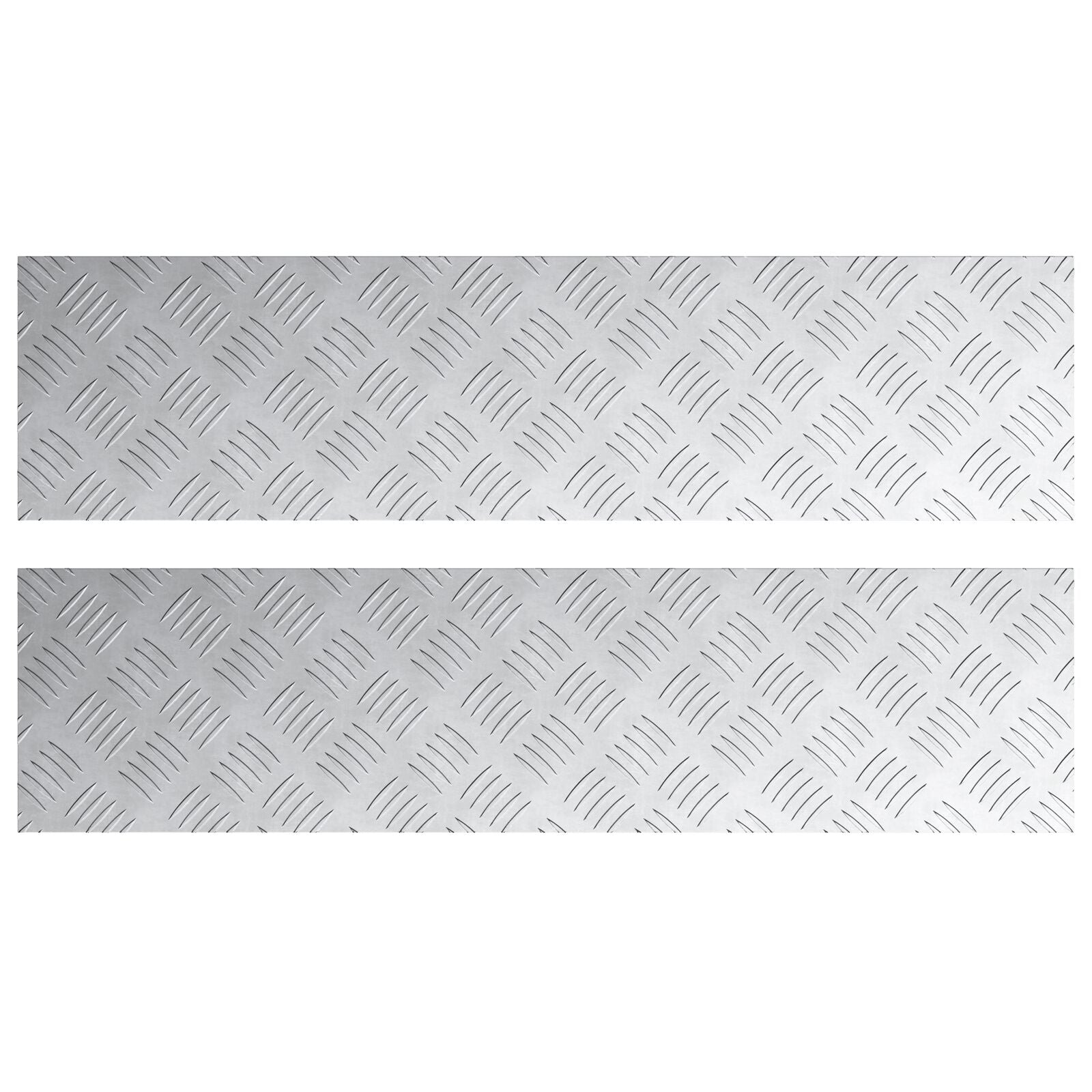 Aluminium Checkerplaten 2 Stuks Anti-Slip 80X20 Cm 80 x 20 x 0.3 cm Rechthoekig