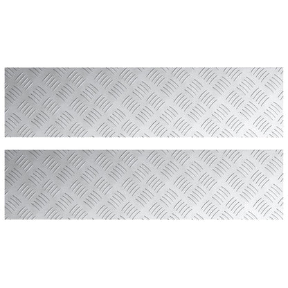 Aluminium Checkerplaten 2 Stuks Anti-Slip 80X20 Cm 80 x 20 x 0.3 cm Rechthoekig