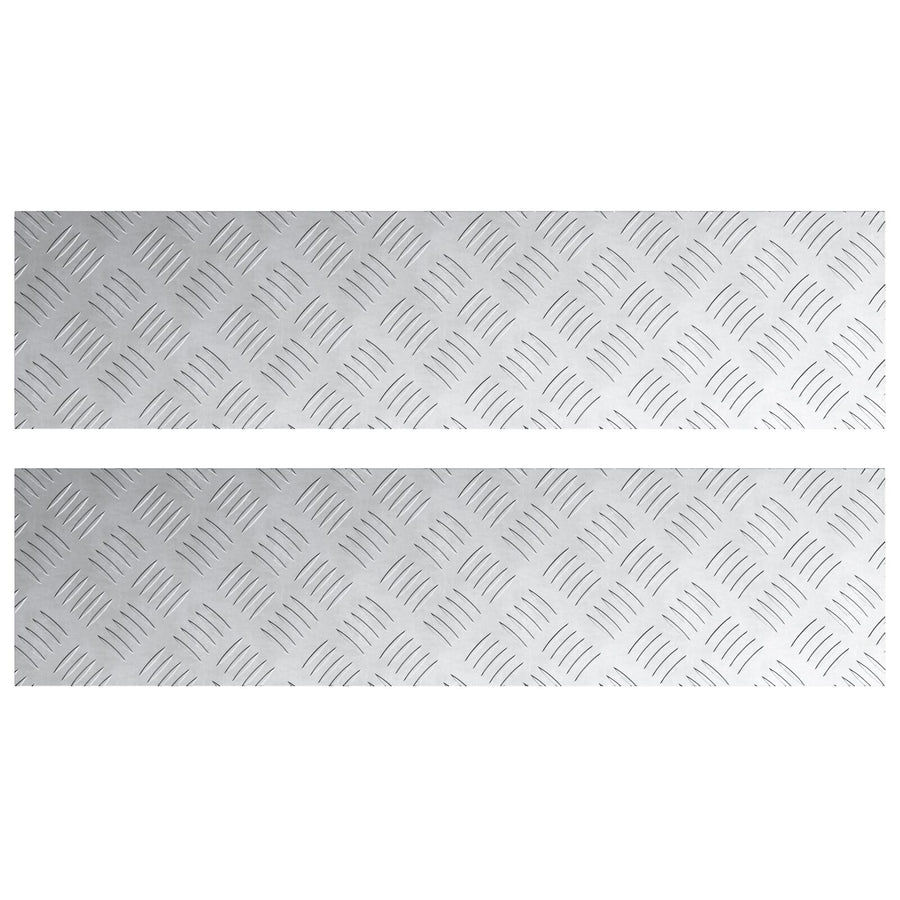 Aluminium Checkerplaten 2 Stuks Anti-Slip 80X20 Cm 80 x 20 x 0.3 cm Rechthoekig