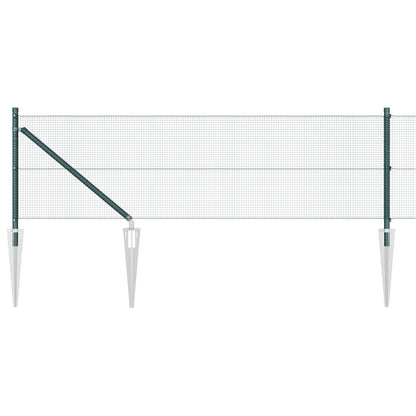 Gelast Draadhek Met 13 Puntpalen Groen 0.4X25 M Staal Gegalvaniseerd Staal