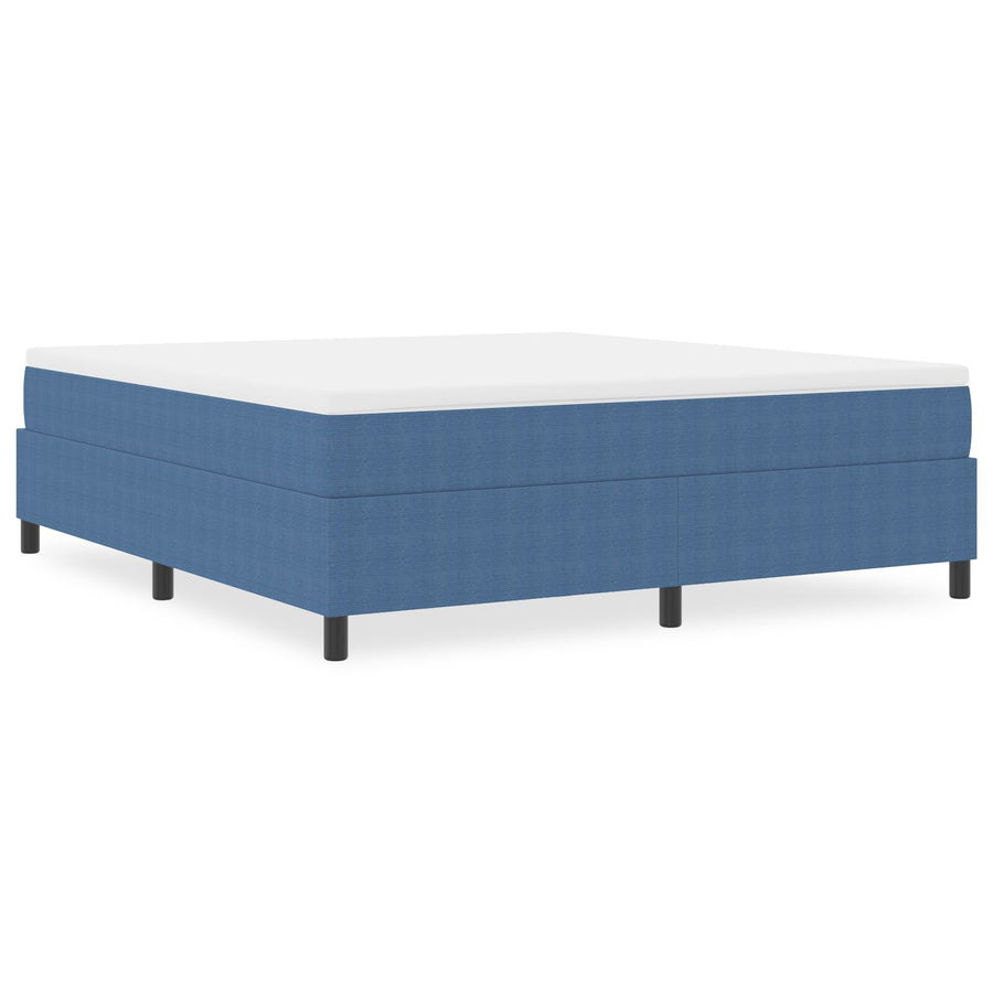 Boxspring Bed Super King Corduroy Stof Blauw 180 x 200 cm