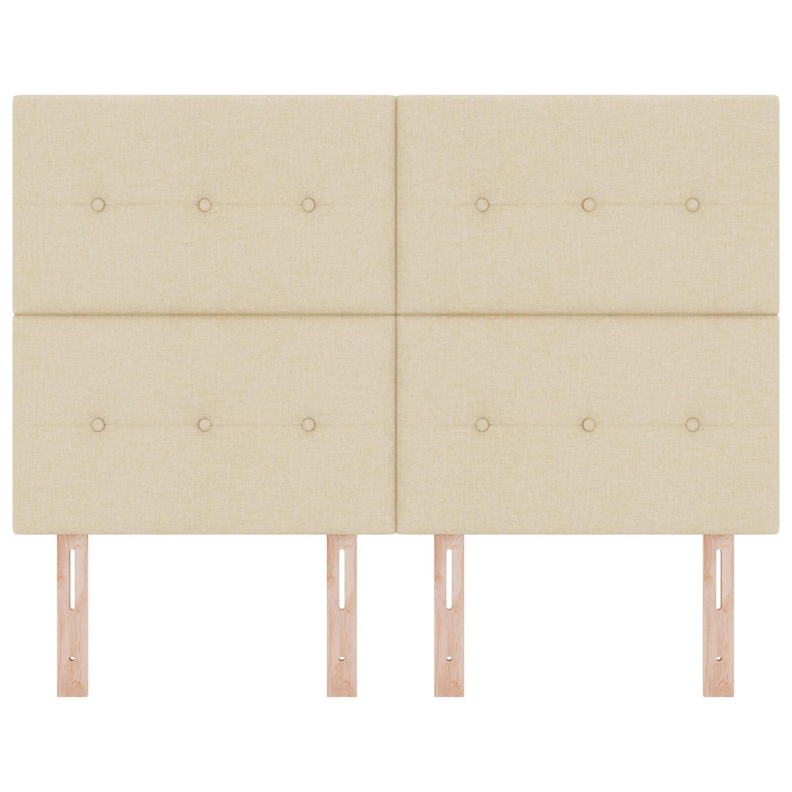 Hoofdbord Knopen Gequilt Crème 160 Cm Stof