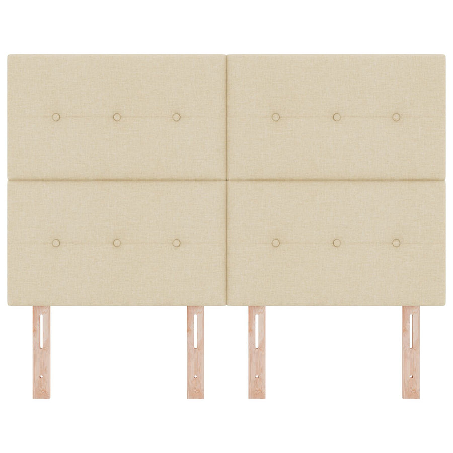 Hoofdbord Knopen Gequilt Crème 160 Cm Stof