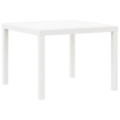 5-Delige Tuin Eetset Met Kussens Wit Poly Rattan