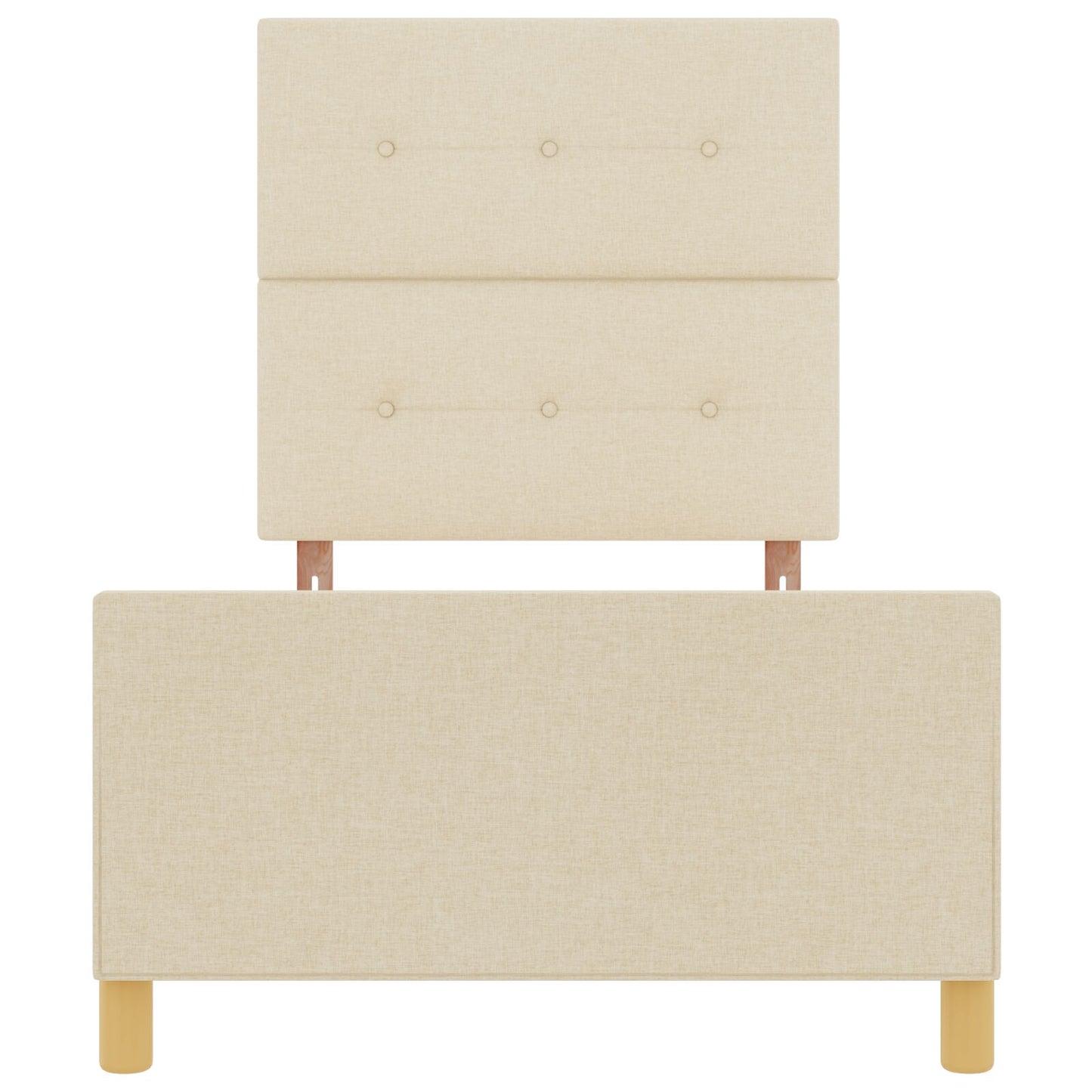 Crème Bedframe 90X200 Cm Stof Crème